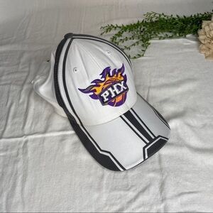Adidas White PHOENIX SUNS Adjustable Baseball Hat White Purple Orange Grey